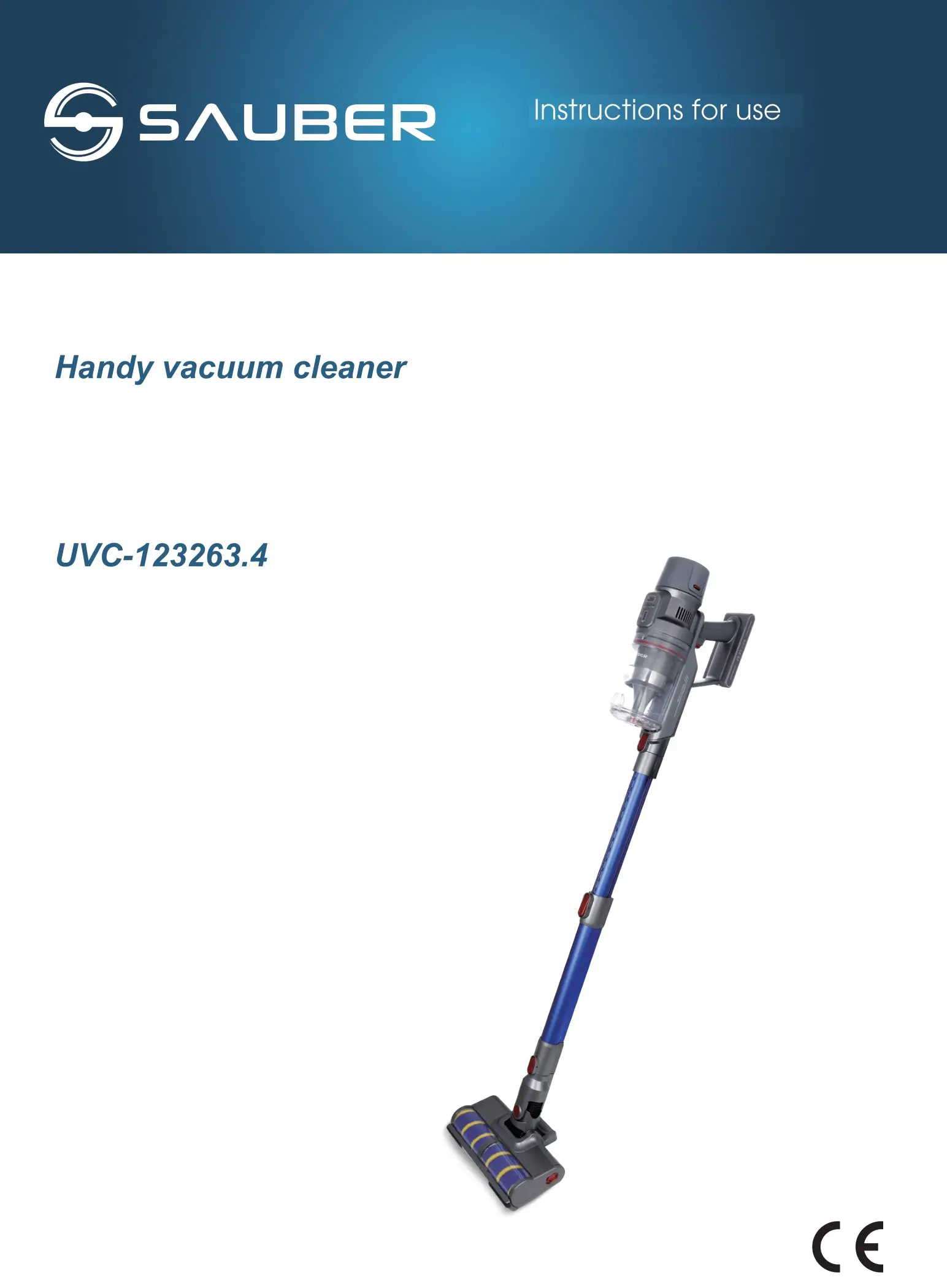 SAUBER UVC-123263.4 Handy Vacuum Cleaner Instruction Manual