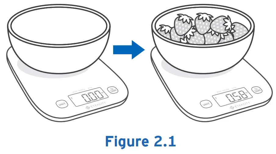 ETEKCITY EK7090 Digital Kitchen Scale - FIG 1