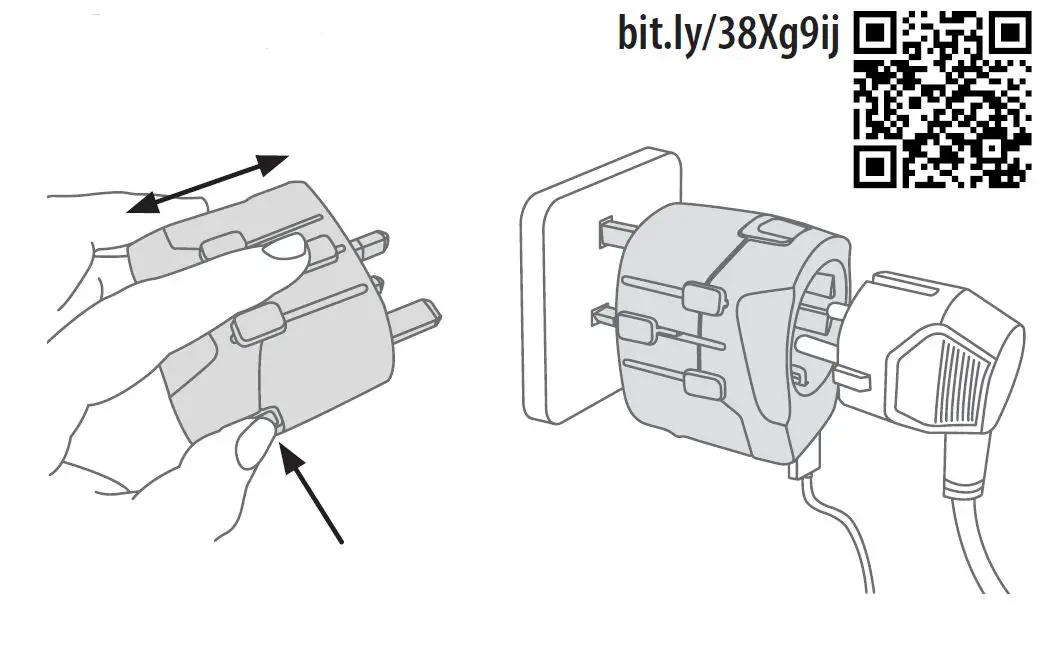 SKROSS PRO Light USB (2xA) Universal Adapter-1a