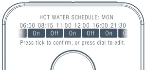 How to view your hot water schedule