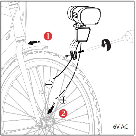 spanninga AXENDO 40 Dynamo Auto Safe Stop E Bike Light - fig1