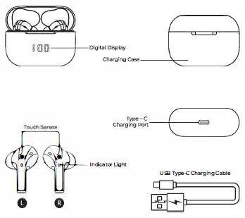 aiwa AT-X80A True Wireless Earphones FIG 1