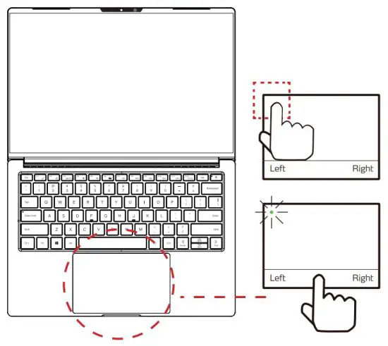 XPGXENIA14 Gaming Notebook - Using Your Touchpad