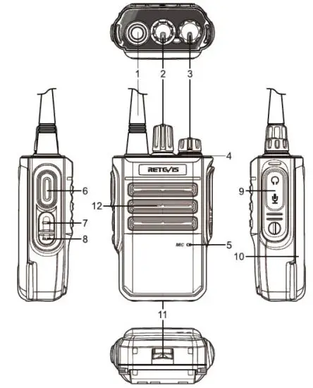 RETEVIS RB46 Two Way Radio fig 1