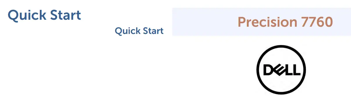 DELL Precision 7760 Workstation Laptop User Guide
