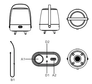 KOODUU Lite Up Play Bluetooth Speaker and LED Lamp - led
