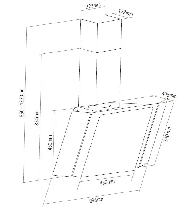caple-ZEL900-Black-Glass-Chimney-Hood-12