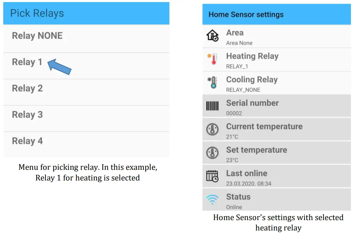 Telethings Control Box Mobile Application - COOLING RELAYS