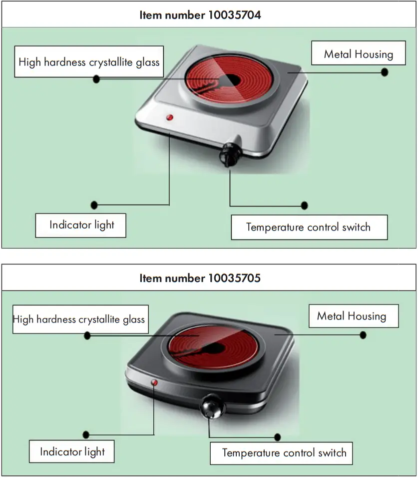 KLARSTEIN 10035704 Cook Buddy Hotplate - Fig