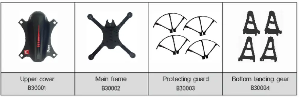 MJX Brushless Drone Bugs battery divice basic parts