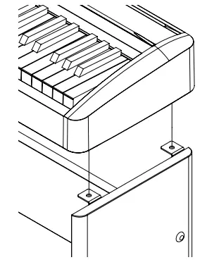 Mounting the digital piano