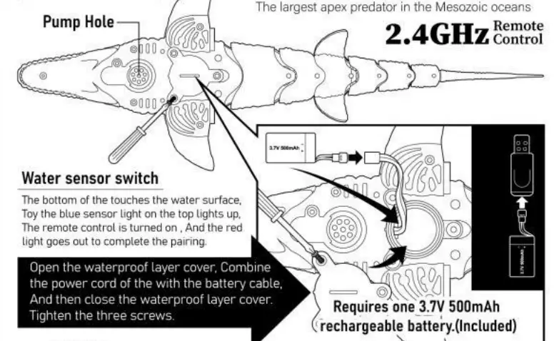 Shantou City Ourui Industrial 3711-1A Mosasaurus Toy Jurassic Ocean Dinosaur 1