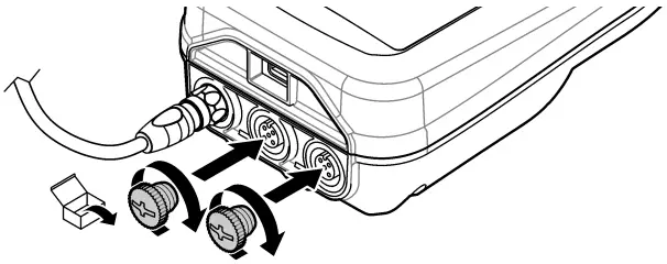 HACH HQ1110 Portable Dedicated pH ORP mV Meter - Port plug installation
