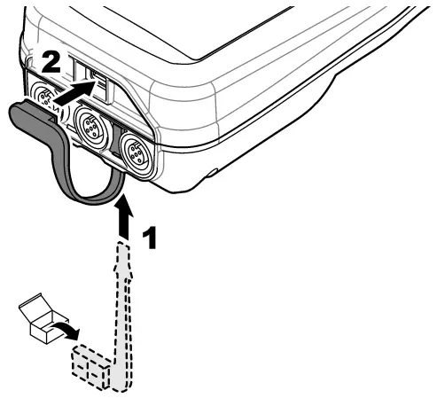 HACH HQ1110 Portable Dedicated pH ORP mV Meter - USB port plug installation