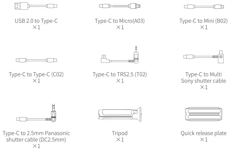 FeiyuTech F4RC1 Gimbal Camera - Accessories 1