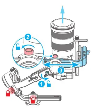 FeiyuTech F4RC1 Gimbal Camera - Balancing the vertical tilt