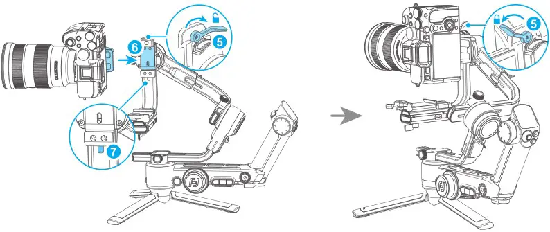 FeiyuTech F4RC1 Gimbal Camera - Vertical mounting