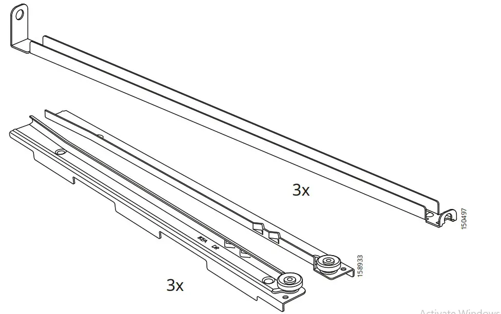 IKEA KOPPANG Drawers 3x