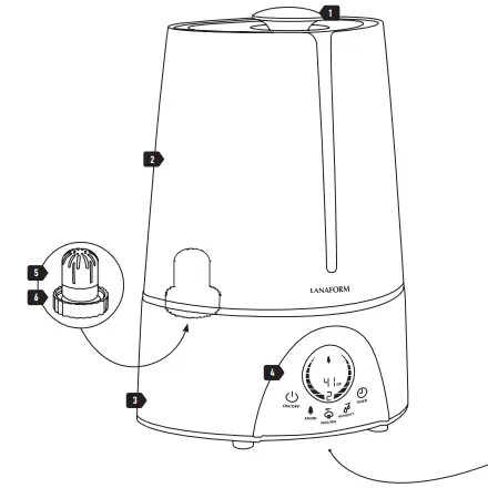 LANAFORM LA120119 Vapolux Cool Mist Air Humidifier 1
