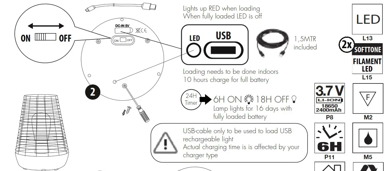 LUXFORM 21130 000 00 USB Rechargeable Chelsea Tripod - Product Overview 1