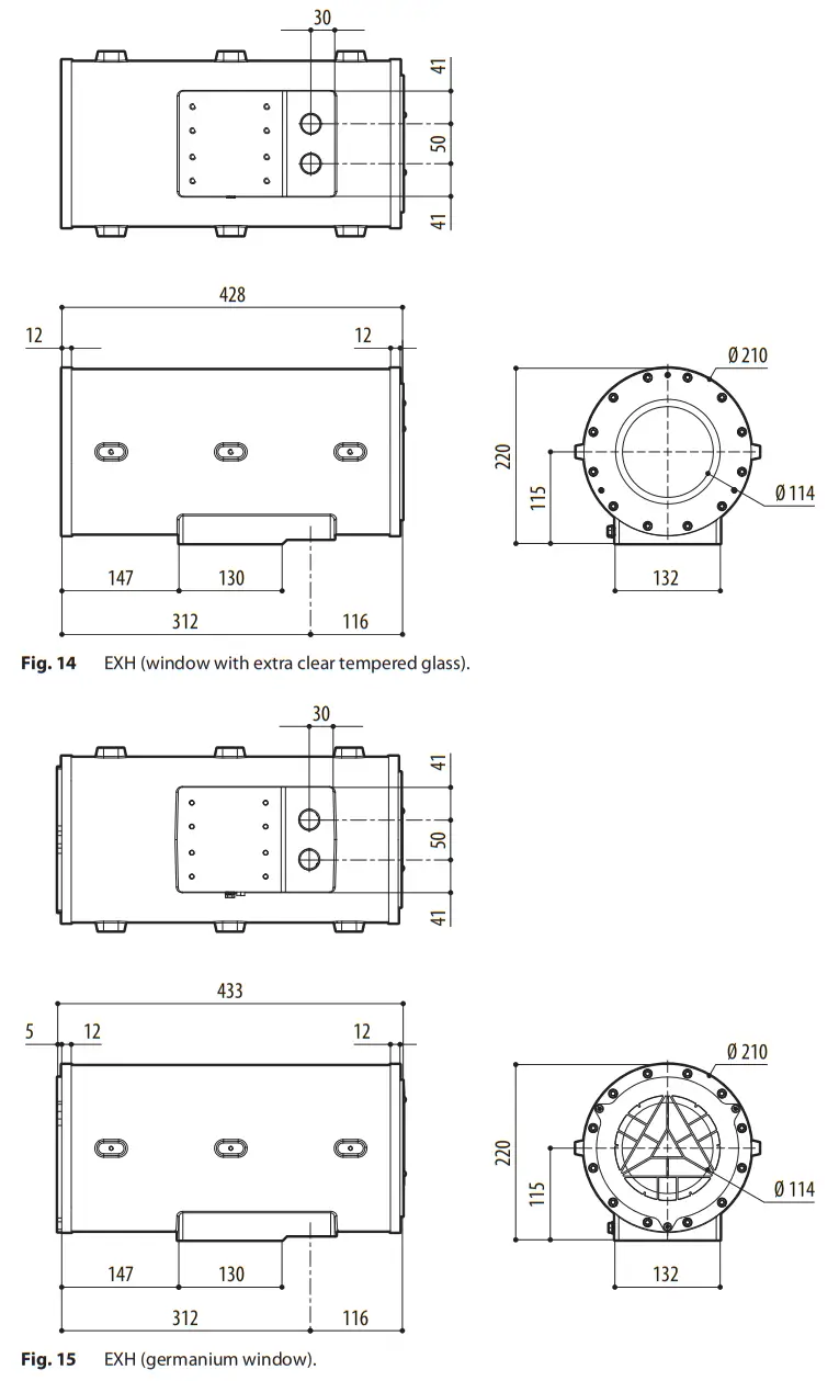 EXHC000G Videotec Explosion Proof Housing - fig