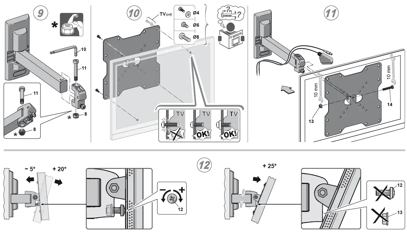 Continental-Edison-CE200NORI12V2-Universal-Tilting-Slime-TV-Wall-Mount-FIG-8