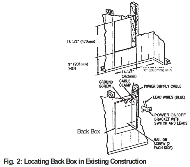 MARLEY WH Series Architectural Heavy Duty Wall Heaters - back box.
