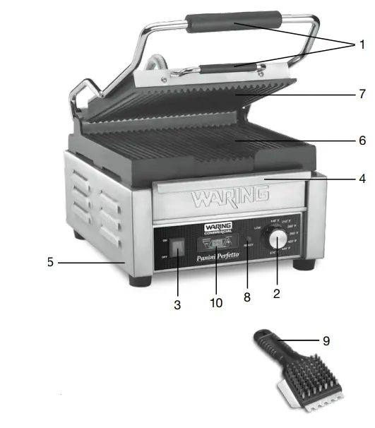 WARING COMMERCIAL WPG300T Double Italian Panini Grill-fig3