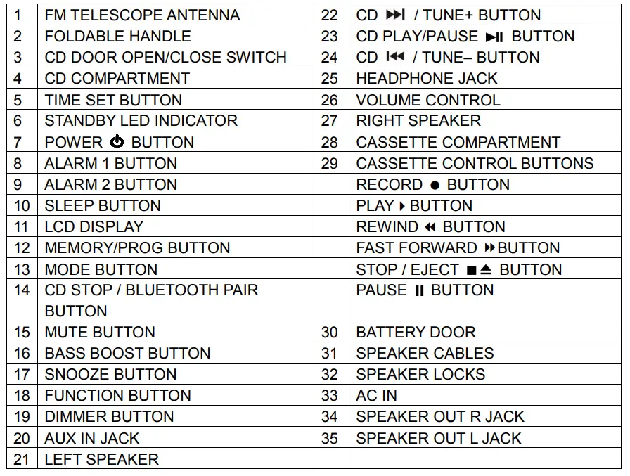 Jensen CD-785 Modern Stereo Shelf Bluetooth-10