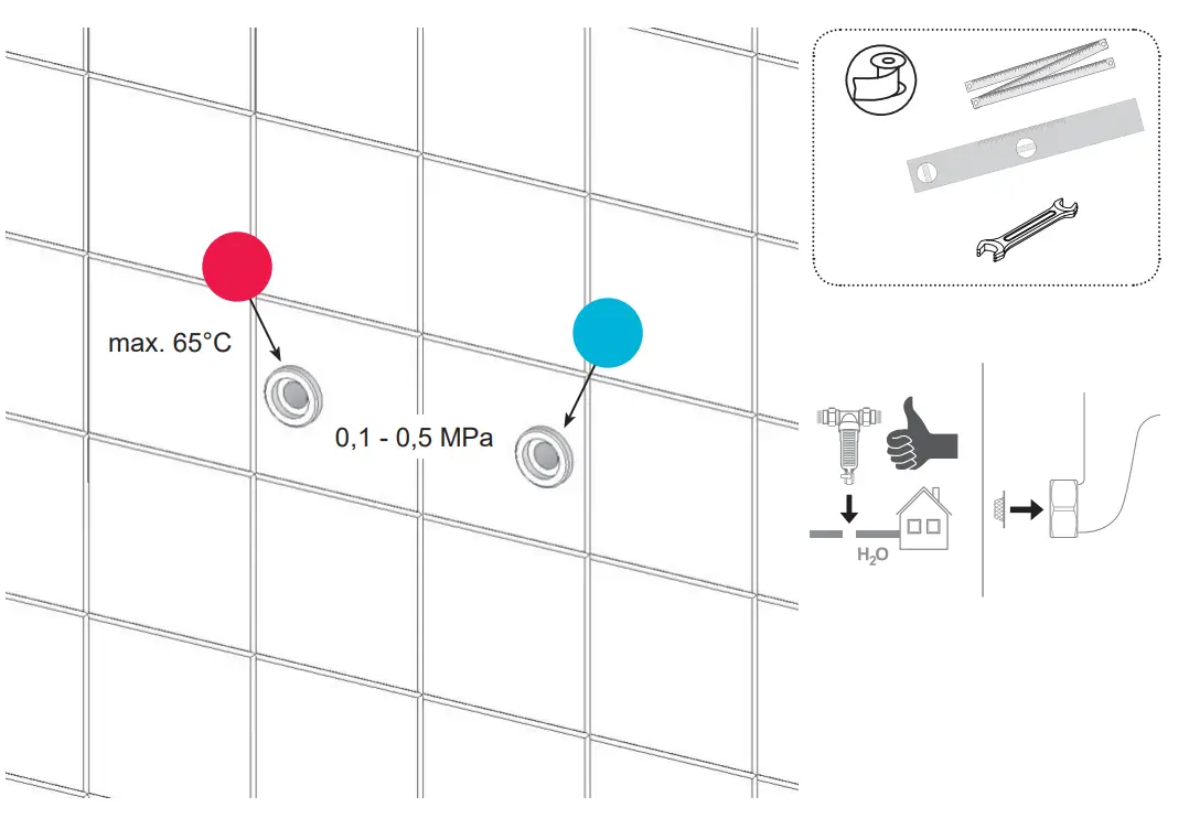 RAVAK X070115 Puri PU 022.00 Wall-Mounted Bath Water Tap - Fig 2