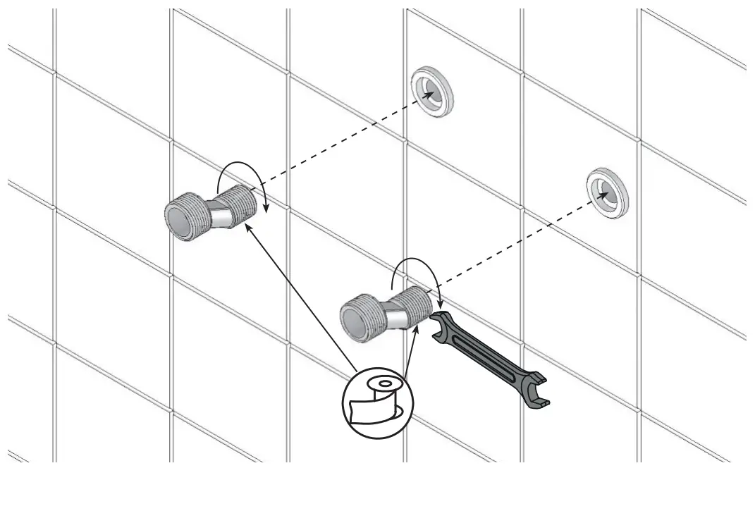RAVAK X070115 Puri PU 022.00 Wall-Mounted Bath Water Tap - Fig 3