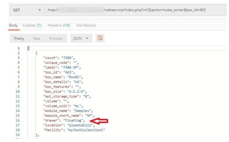 LabCollector Web Service Application Programming Interface Software - device 2