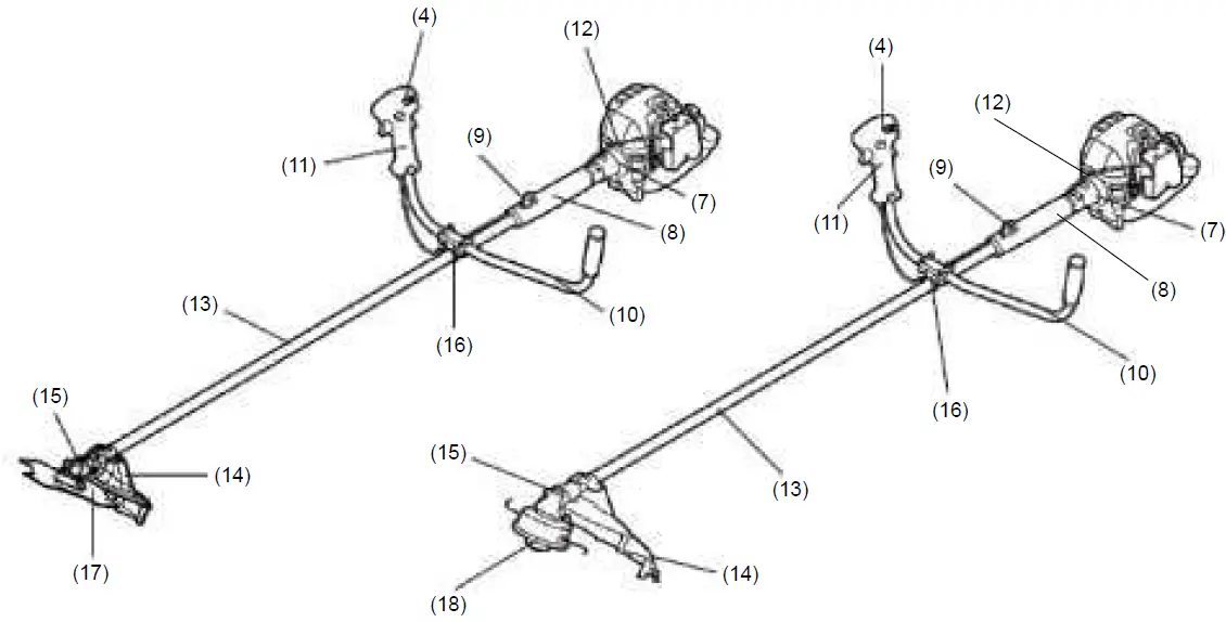 makita EM2500U Engine Brush Cutter Grass Cutter 16