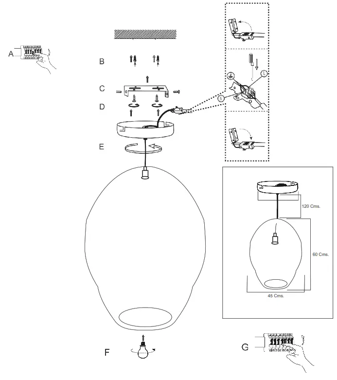 QAZQA 103094 Oriental Hanging Lamp - Fig