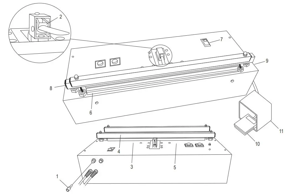 ULINE H-1075 20″ Vacuum Sealer User Manual - External