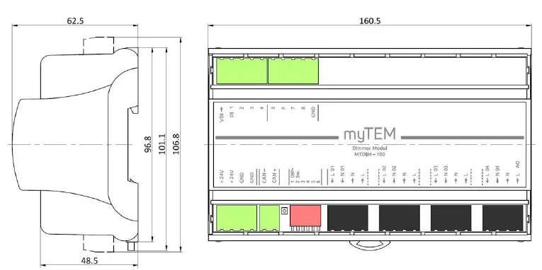 myTEM SmartHome MTDIM-100 Dimmer Module-2