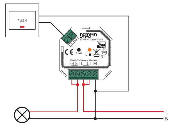 namron Touch Z Wave 16A Thermostat - Namron termostat touch 1
