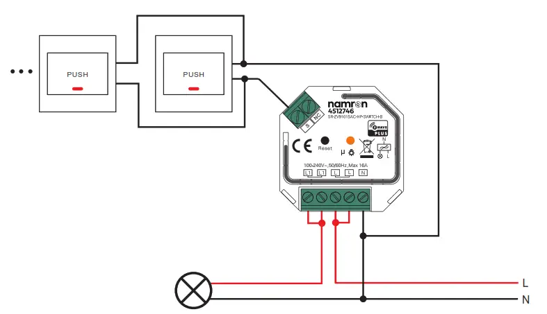 namron Touch Z Wave 16A Thermostat - Namron termostat touch 2