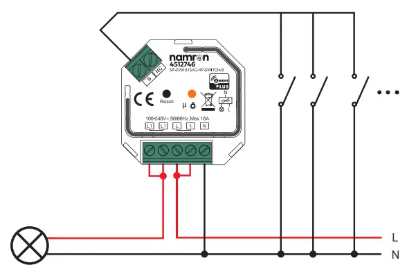 namron Touch Z Wave 16A Thermostat - Namron termostat touch