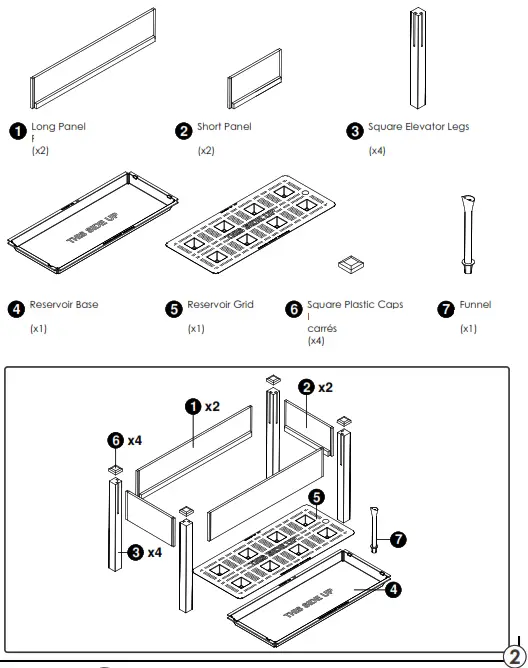 cedarcraft CC SW2349EG A SELF-WATERING ELEVATED CEDAR PLANTER - fig