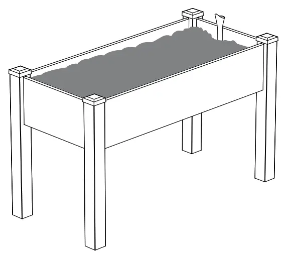 cedarcraft CC SW2349EG A SELF-WATERING ELEVATED CEDAR PLANTER