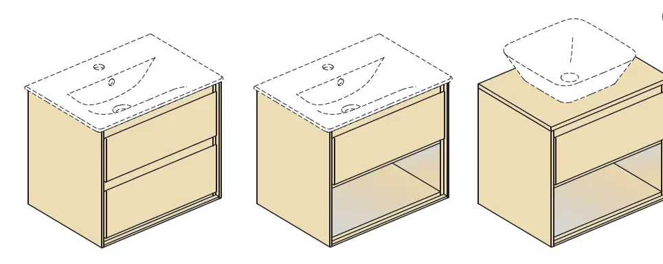 Ideal Standard E0844EQ Connect Air 550mm Basin Unit 1 Drawer 1