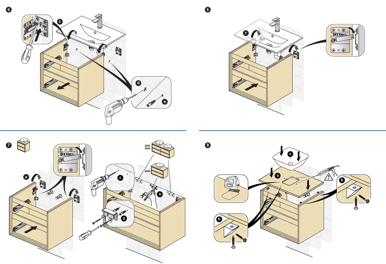 Ideal Standard E0844EQ Connect Air 550mm Basin Unit 1 Drawer 6