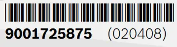 BOSCH PVW8F Induction Hob - bar code