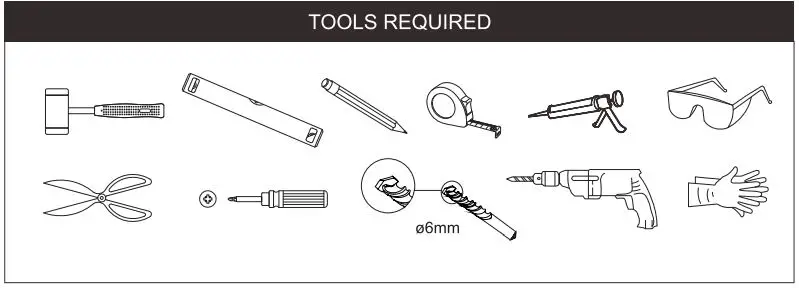 Lenovo Single Fixed Panel Bath Screen - TOOLS REQUIRED