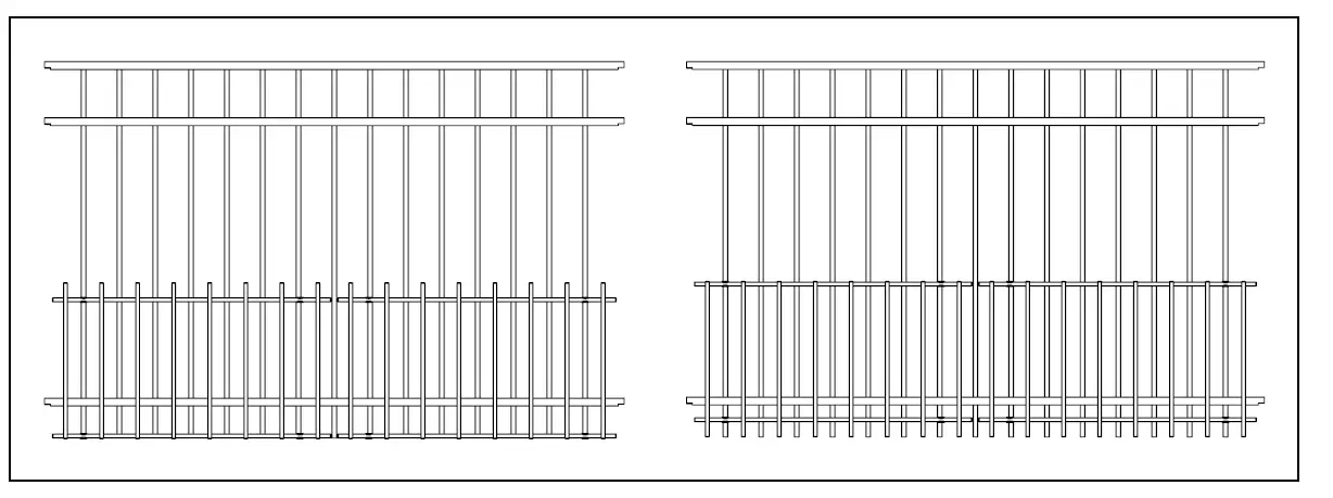 FREEDOM 73050575 35-in Black Metal Puppy Picket Add-on Kit Aluminum 2