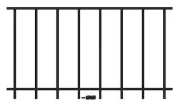 FREEDOM 73050575 35-in Black Metal Puppy Picket Add-on Kit Aluminum