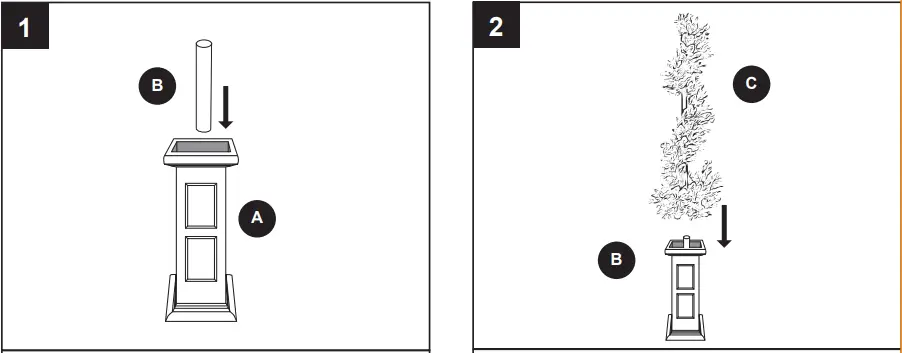 Holiday-Living-LW20-ST14-7-FT-LED-Pre-Lit-Lamp-Post-With-Greenery-FIG-3