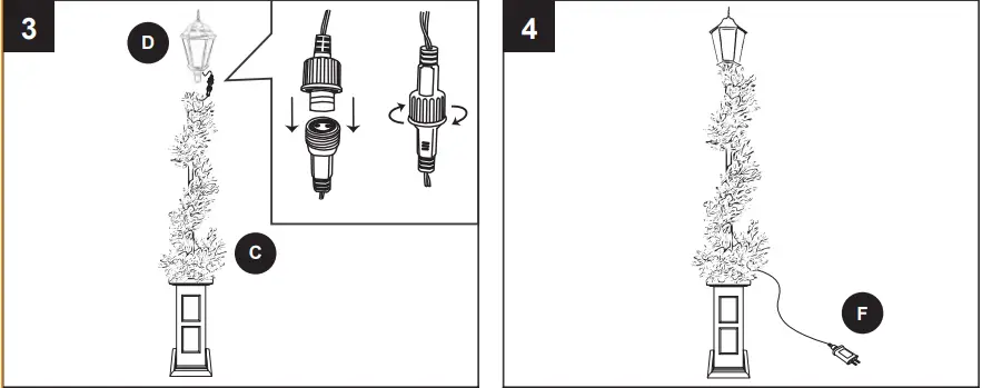Holiday-Living-LW20-ST14-7-FT-LED-Pre-Lit-Lamp-Post-With-Greenery-FIG-4