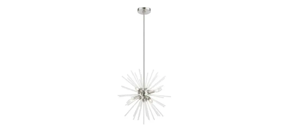 Livex Lighting 48824-91 20 Inch Brushed Nickel Pendant Chandelier Ceiling Instruction Manual